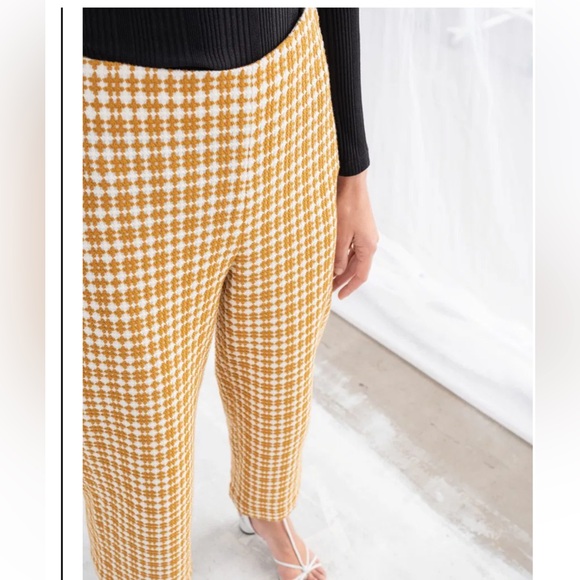 NWOT Paris Atelier & Other Stories Wide Leg Cross Stitch Trousers - Picture 15 of 15